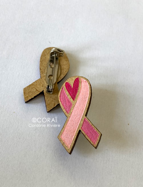 broche ruban rose cancer du sein