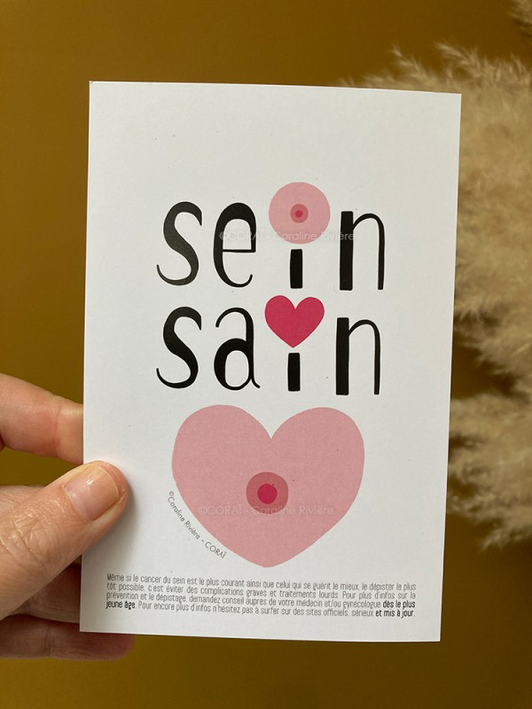 carte postale prévention octobre rose