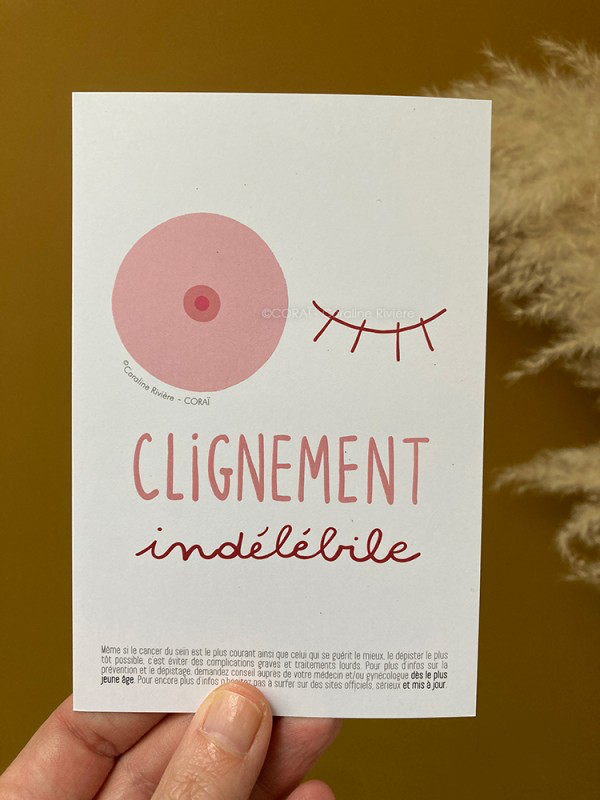 carte postale cancer du sein cicatrice indélébile