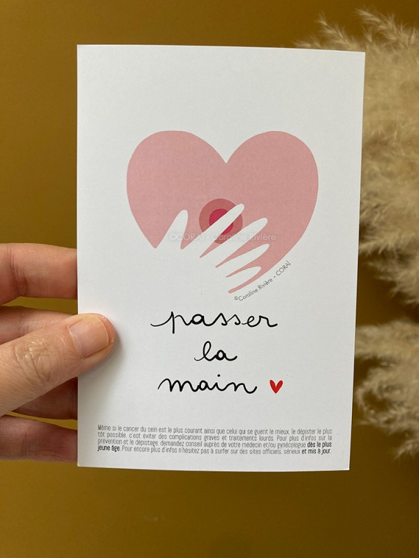 carte postale octobre rose passer la main