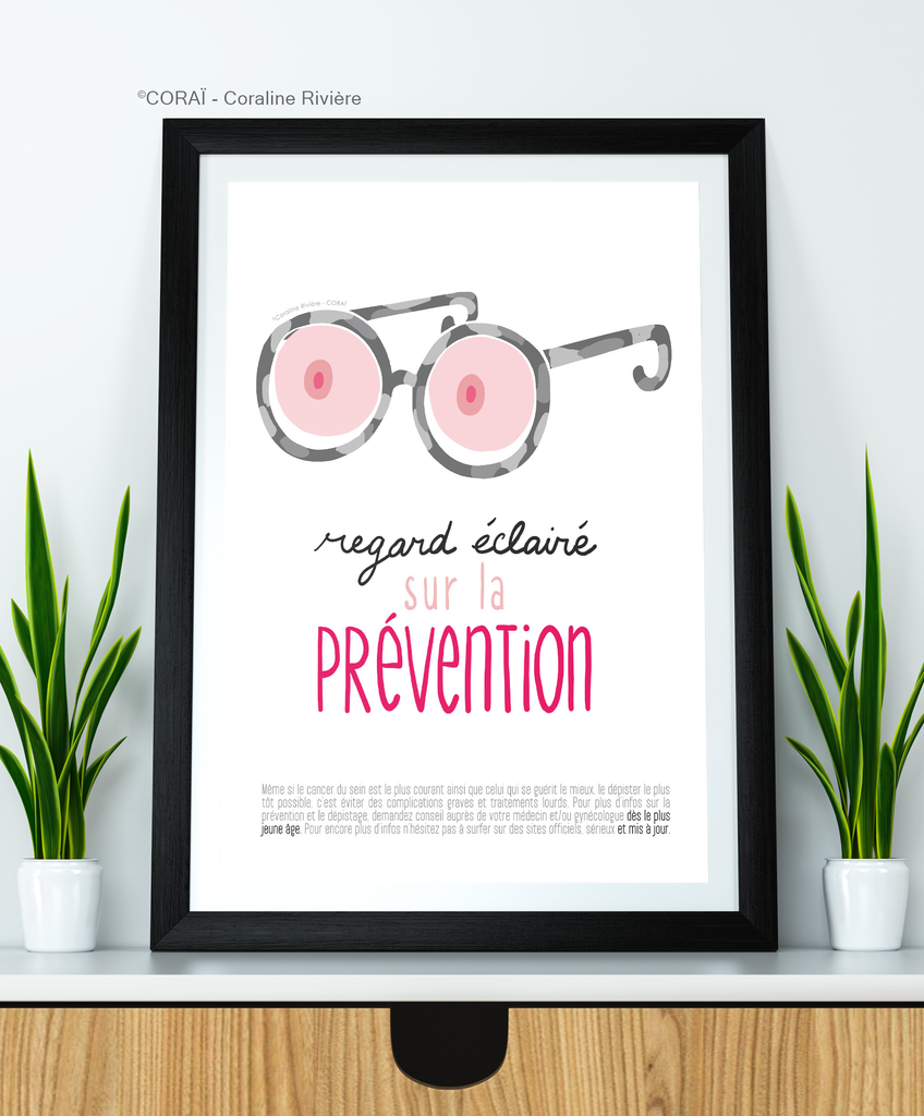 Affiche regard éclairé sur la prévention cancer du sein