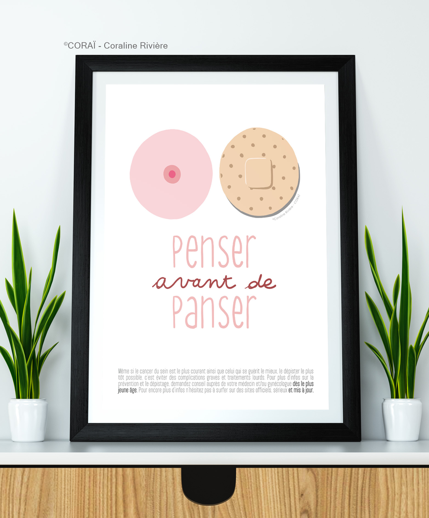 Affiche prévention cancer du sein y penser