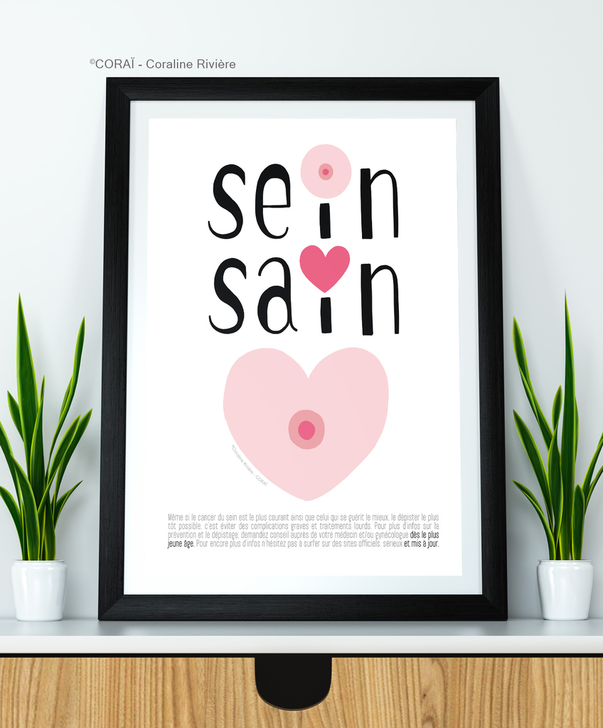 Affiche prévention cancer du sein sain