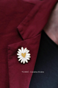 Broche Coeur de pâquerette