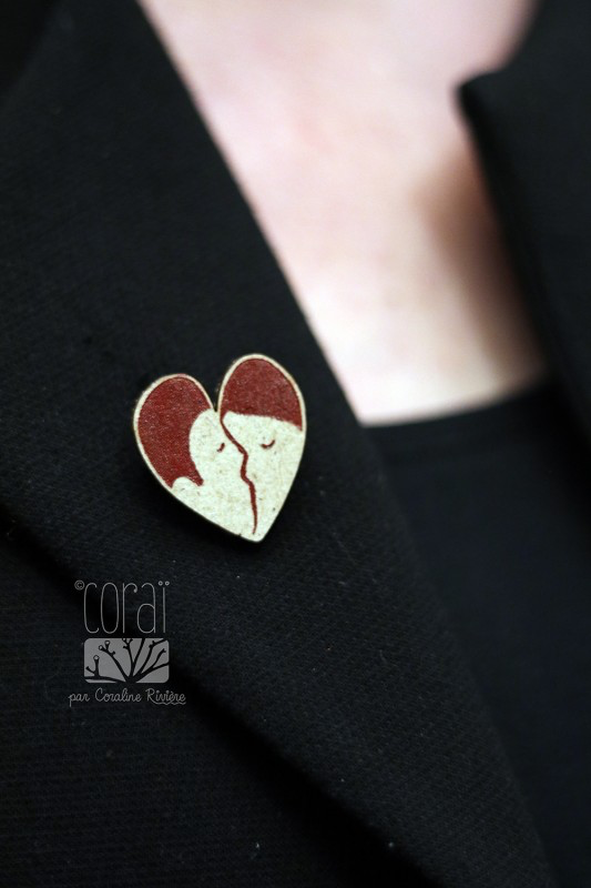 Broche couple amoureux