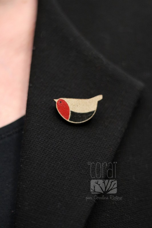 Broche rouge-gorge